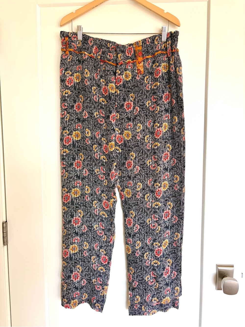 ISABEL MARANT silk Pattern baggy pants size 42EU large